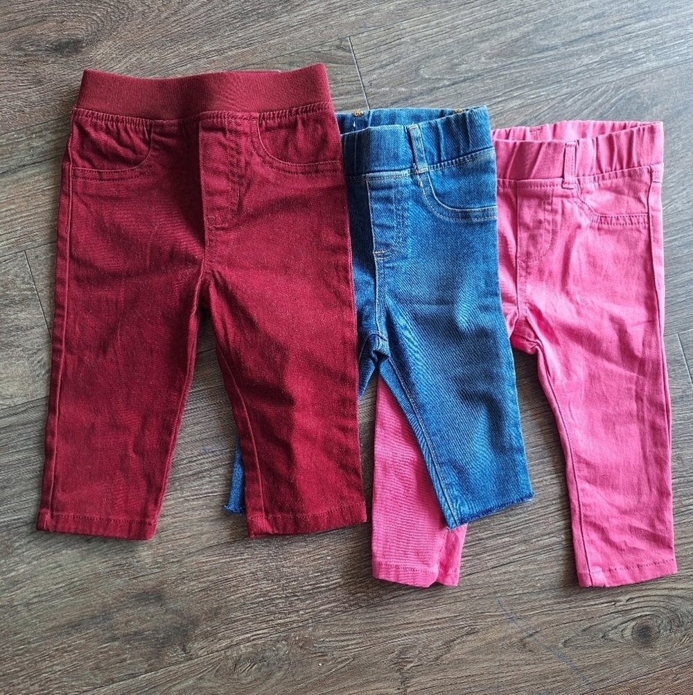 Garanimals  baby girl set of three long Pants Size 12 months